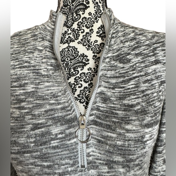 Express Heathered Gray Bodycon Long Sleeve Dress - Picture 3 of 6